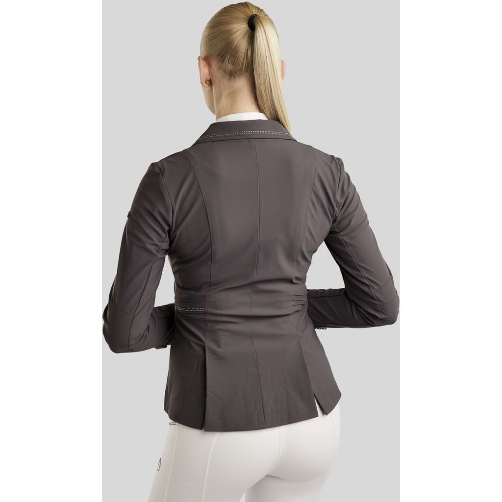 Montar Competition Jacket MoPearl Pintucks Gun Metal Crystals Slate Grey