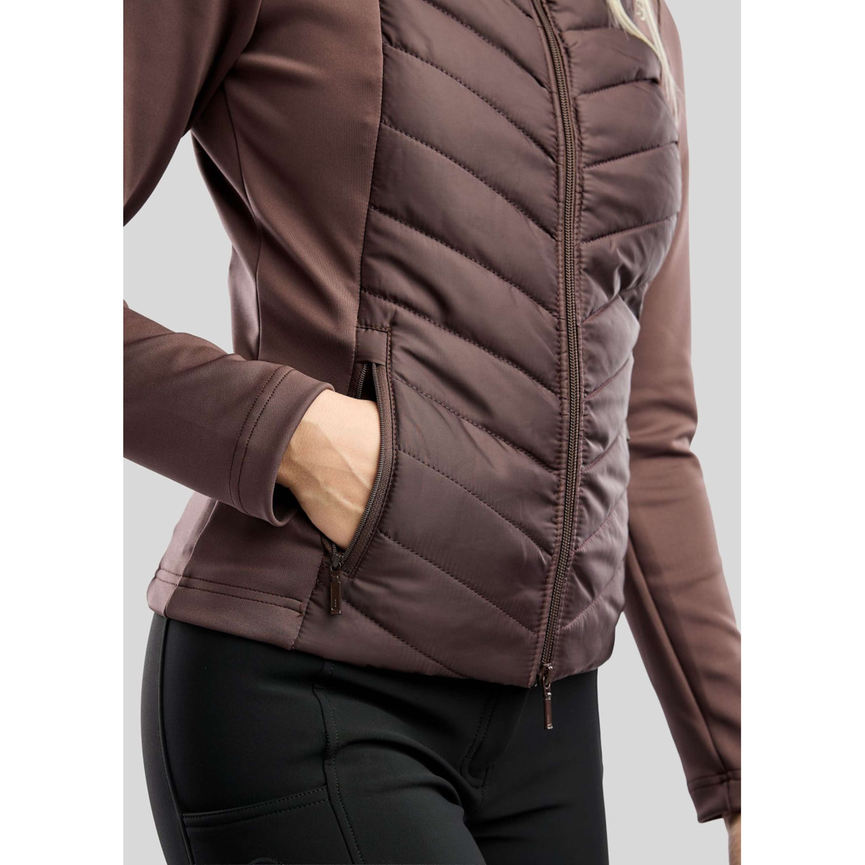 Montar Jacket MoEverline Hybrid Detachable Hood Golden Quartz Crystals Black Peony