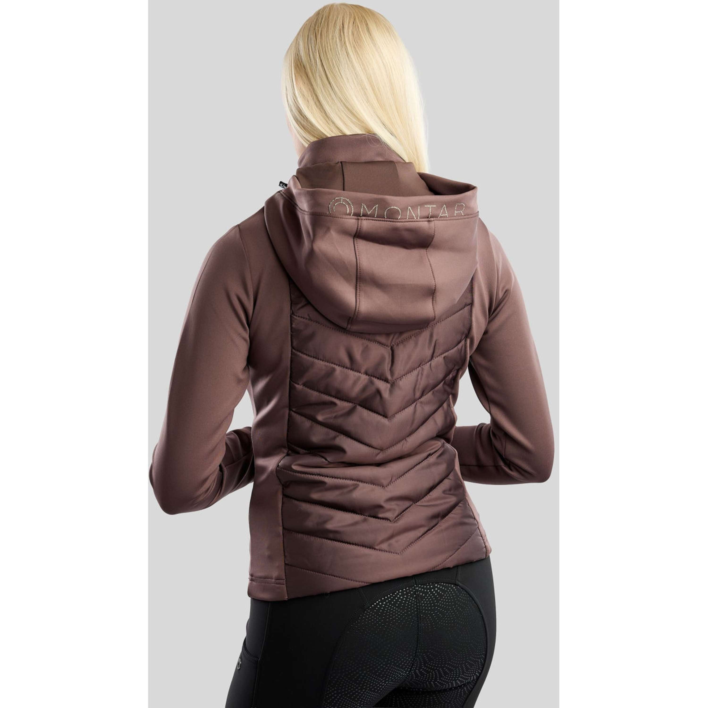 Montar Jacket MoEverline Hybrid Detachable Hood Golden Quartz Crystals Black Peony