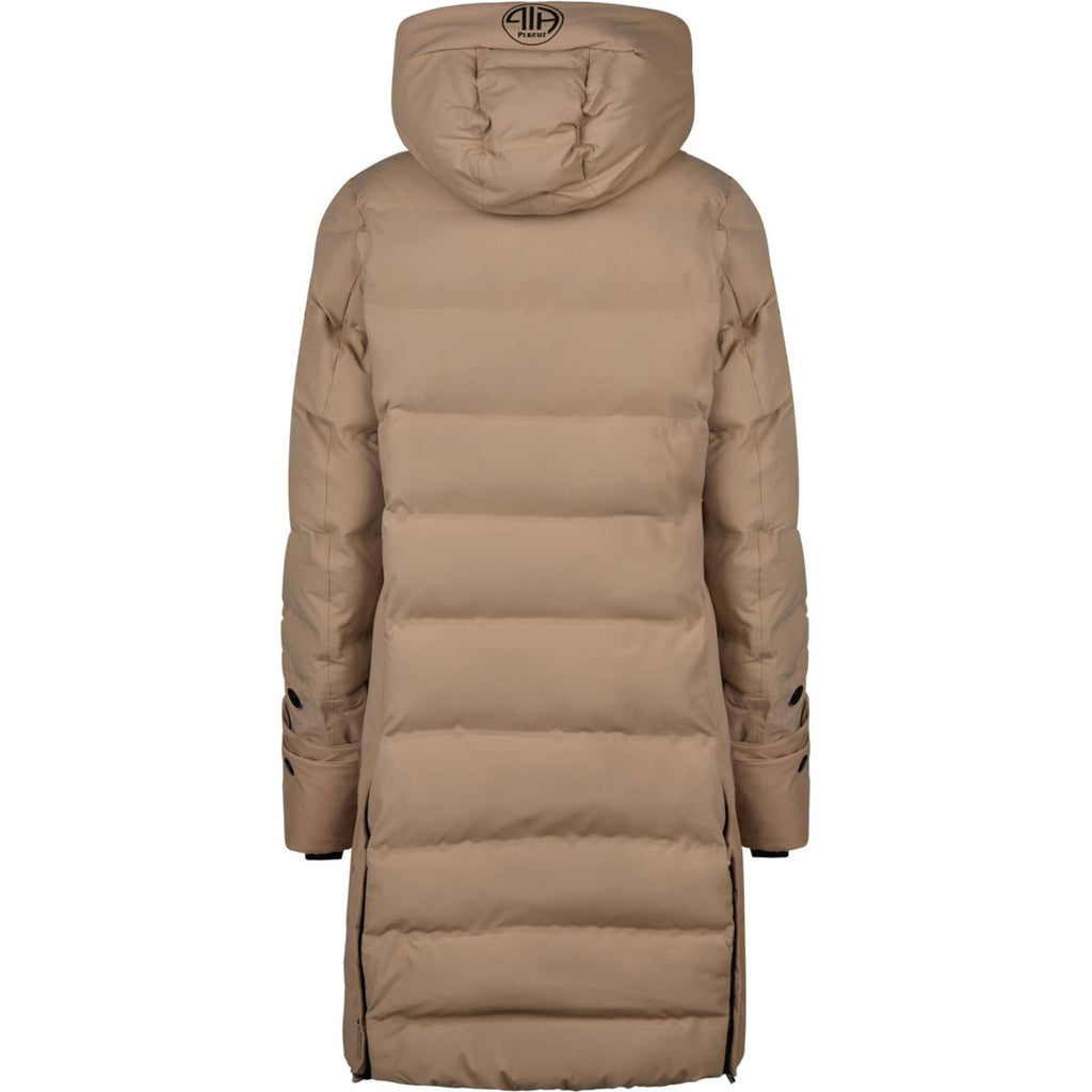 Pikeur Long Coat Quilted Raincoat Athleisure AW26 Mocha Cream