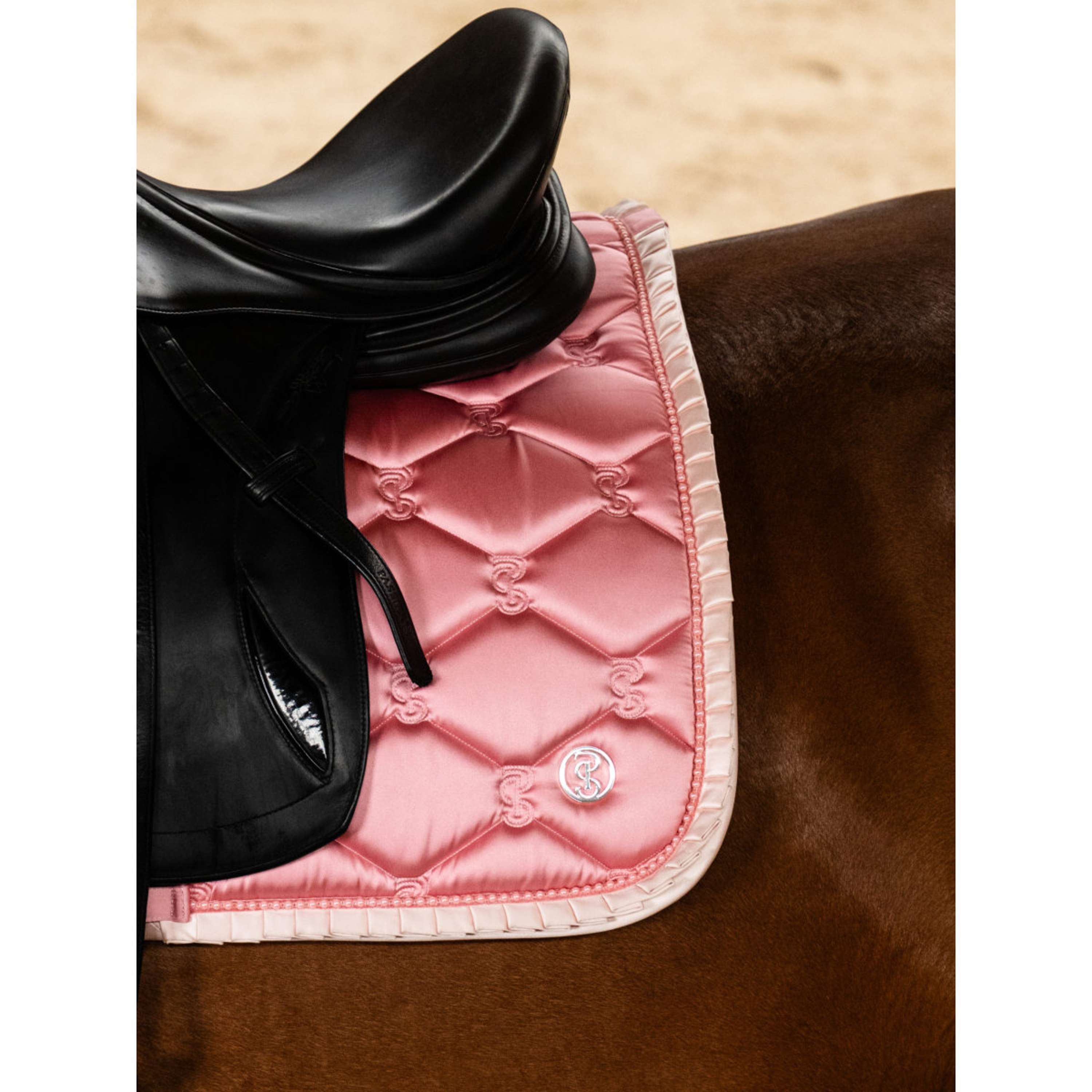 PS of Sweden Saddlepad Ruffle Pearl Dressage Vintage Pink