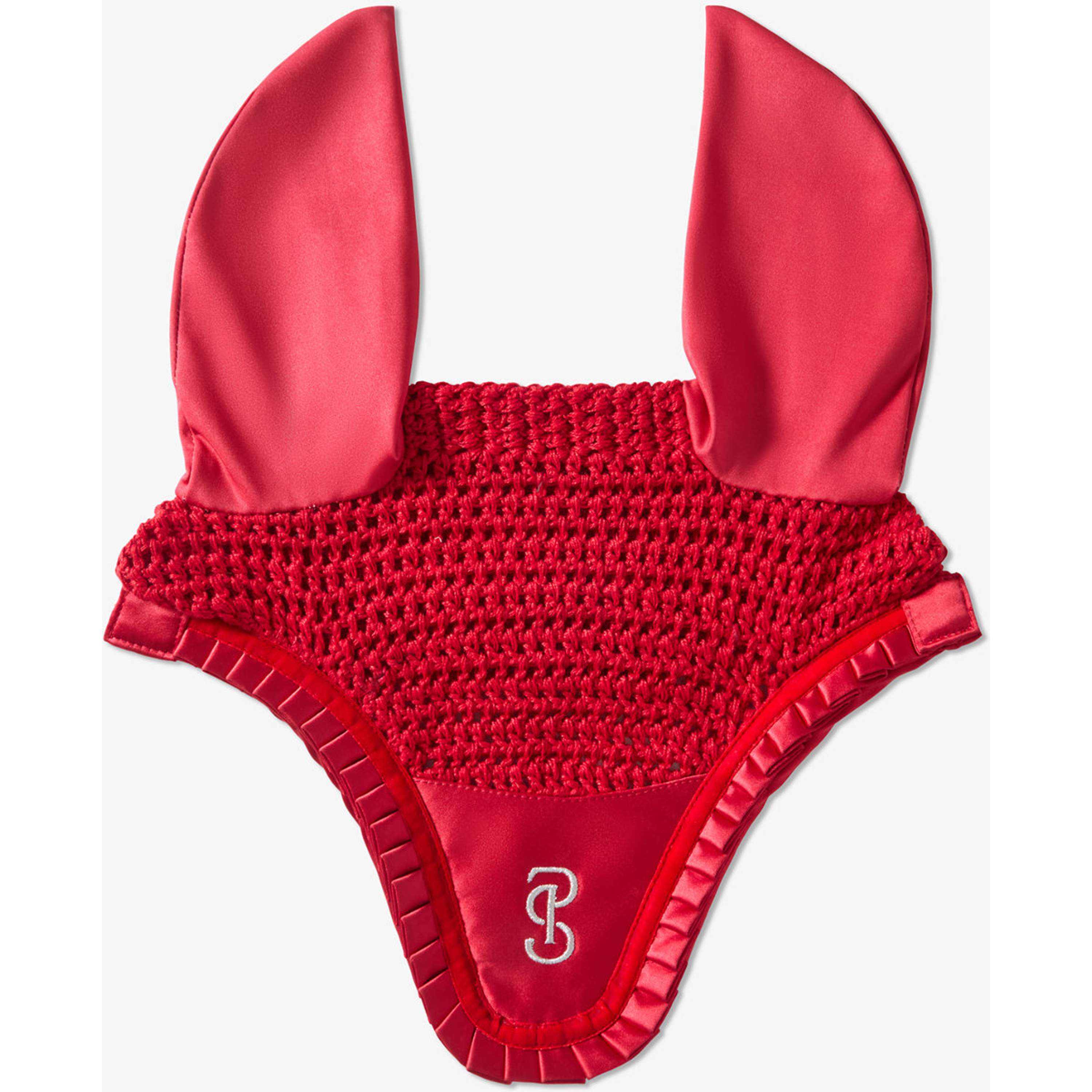 PS of Sweden Ear Bonnet Ruffle Cranberry Red