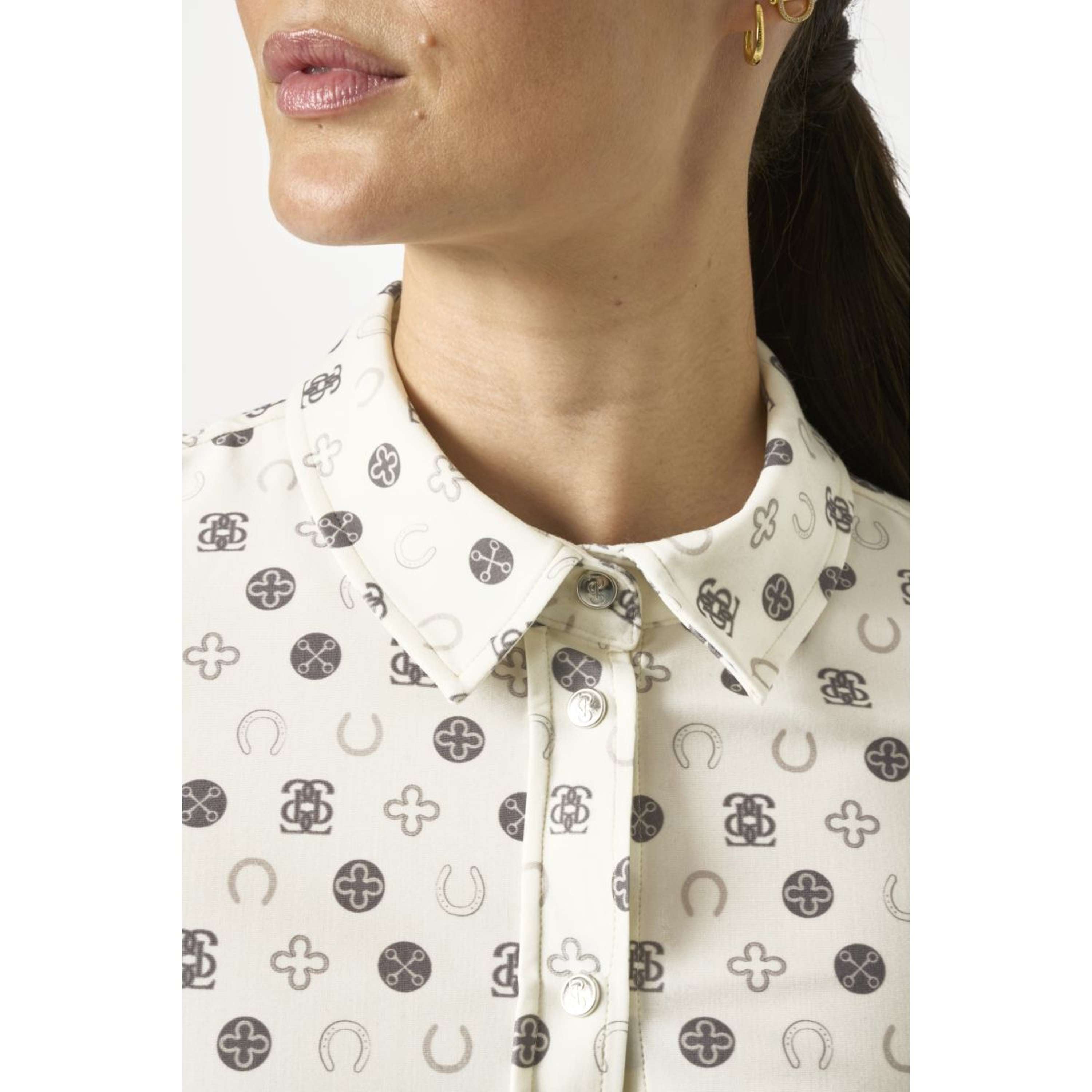 PS of Sweden Shirt Valerie Printed Long Sleeves Off White Monogram