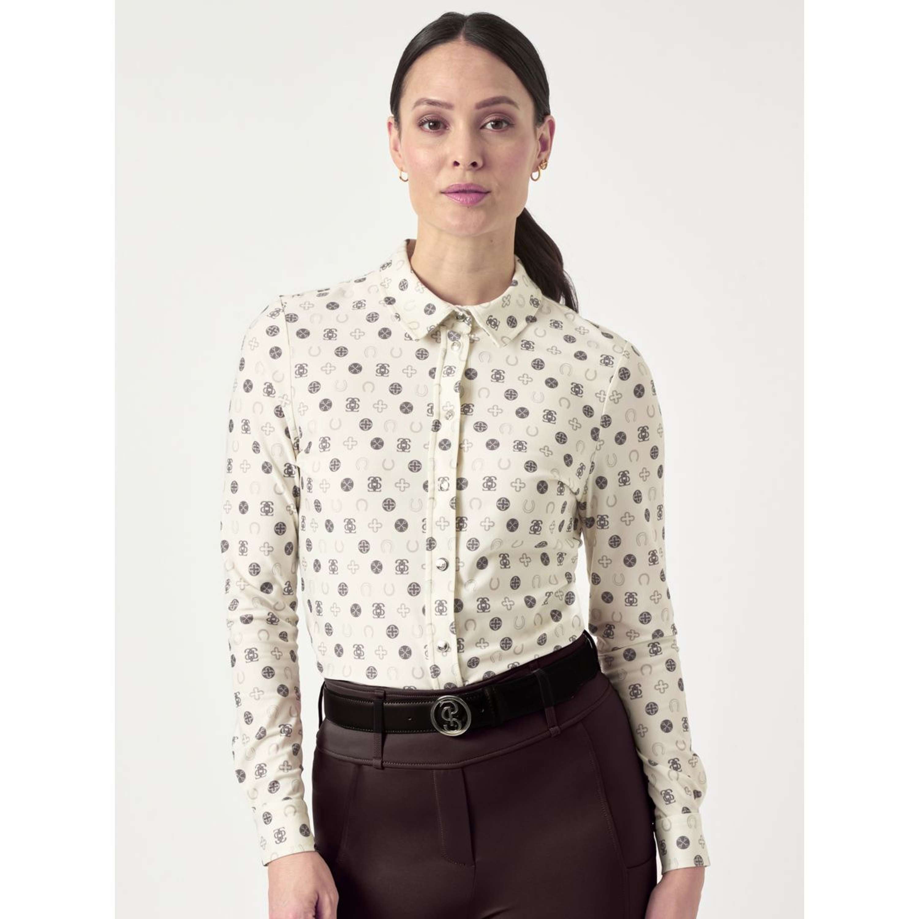 PS of Sweden Shirt Valerie Printed Long Sleeves Off White Monogram
