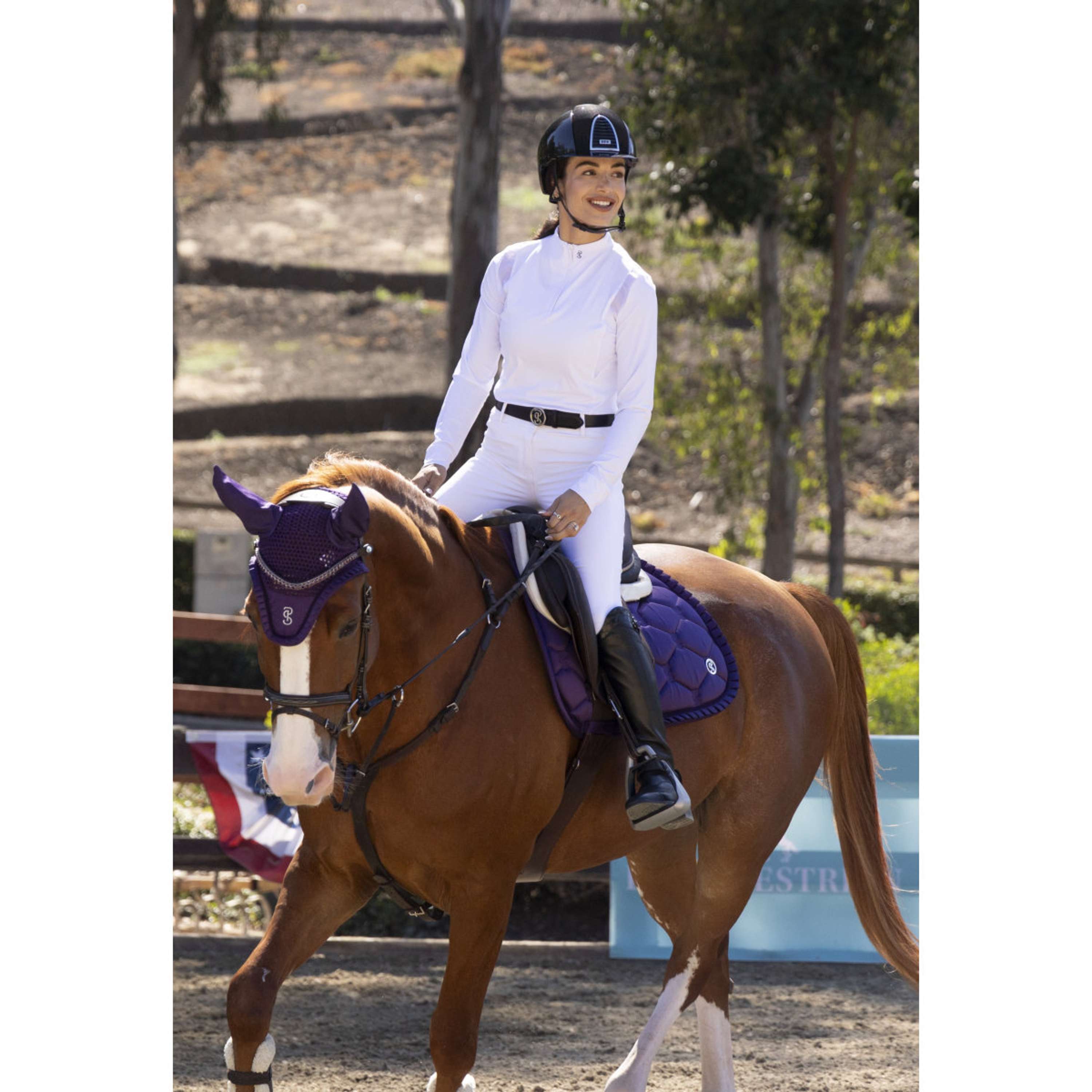PS of Sweden Saddlepad Ruffle Dressage Eclipse Purple
