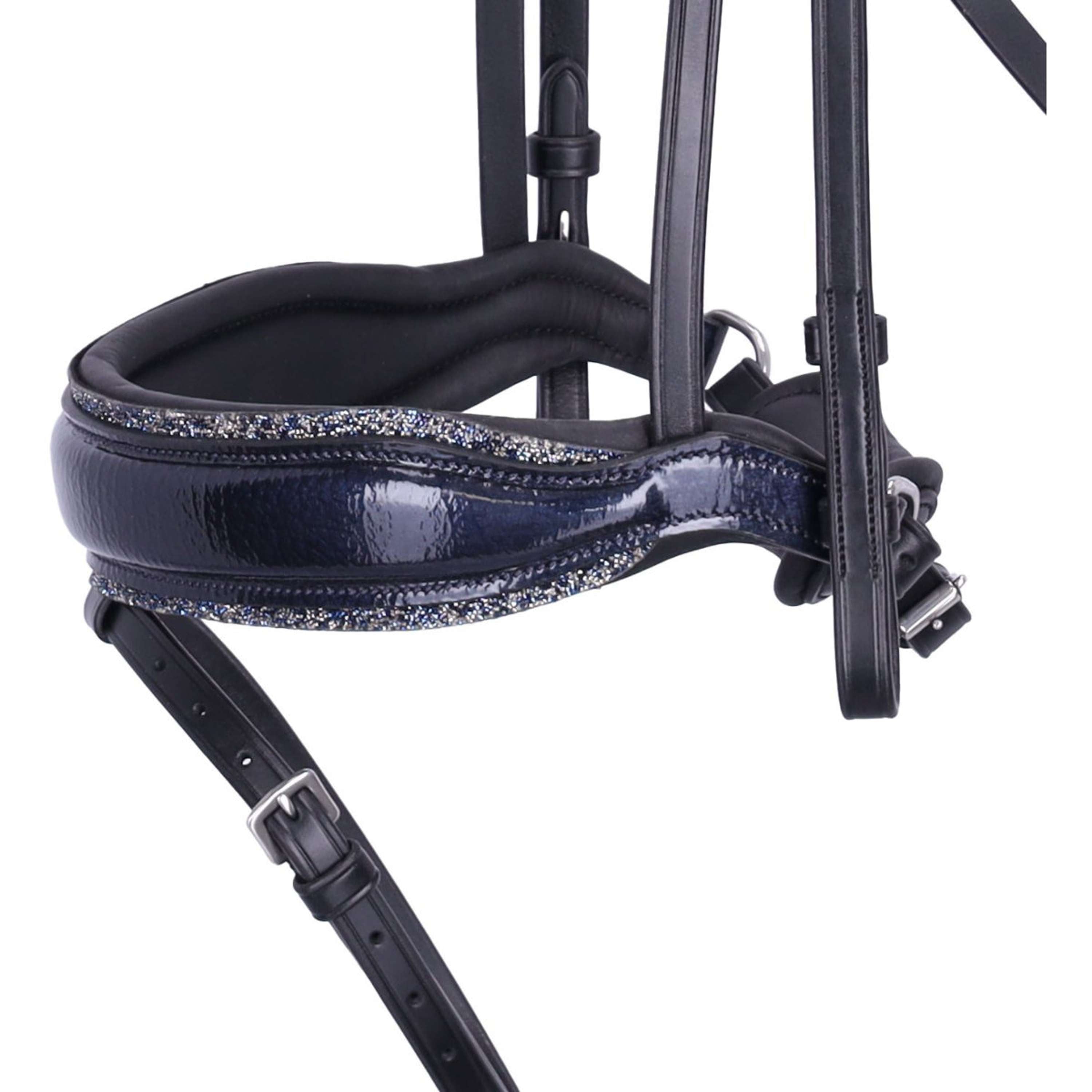 Schockemöhle Bridle SPLuxury Dressage Black/Silver/Blue
