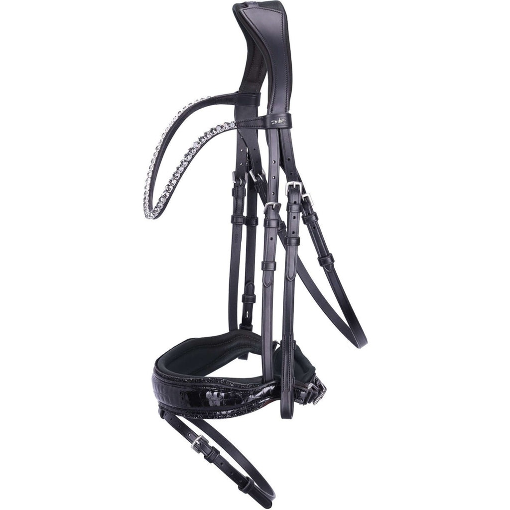 Schockemöhle Bridle SPLuxury Dressage Croco/Black/Silver