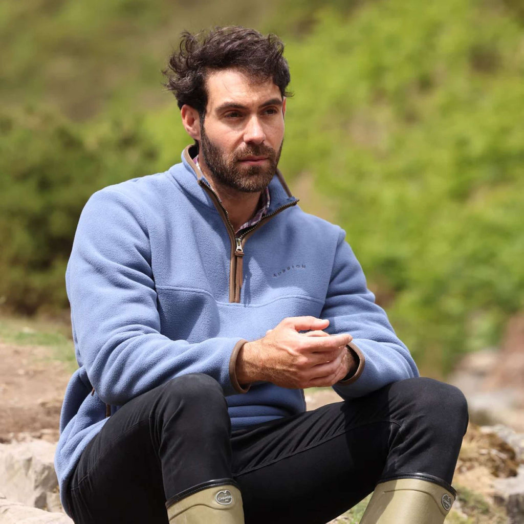 Aubrion by Shires Sweater Original Fleece Men Blue
