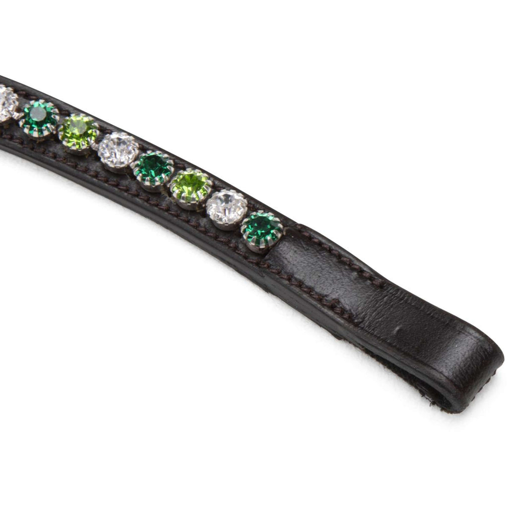 Velociti by Shires Browband GARA Green Diamante Havana