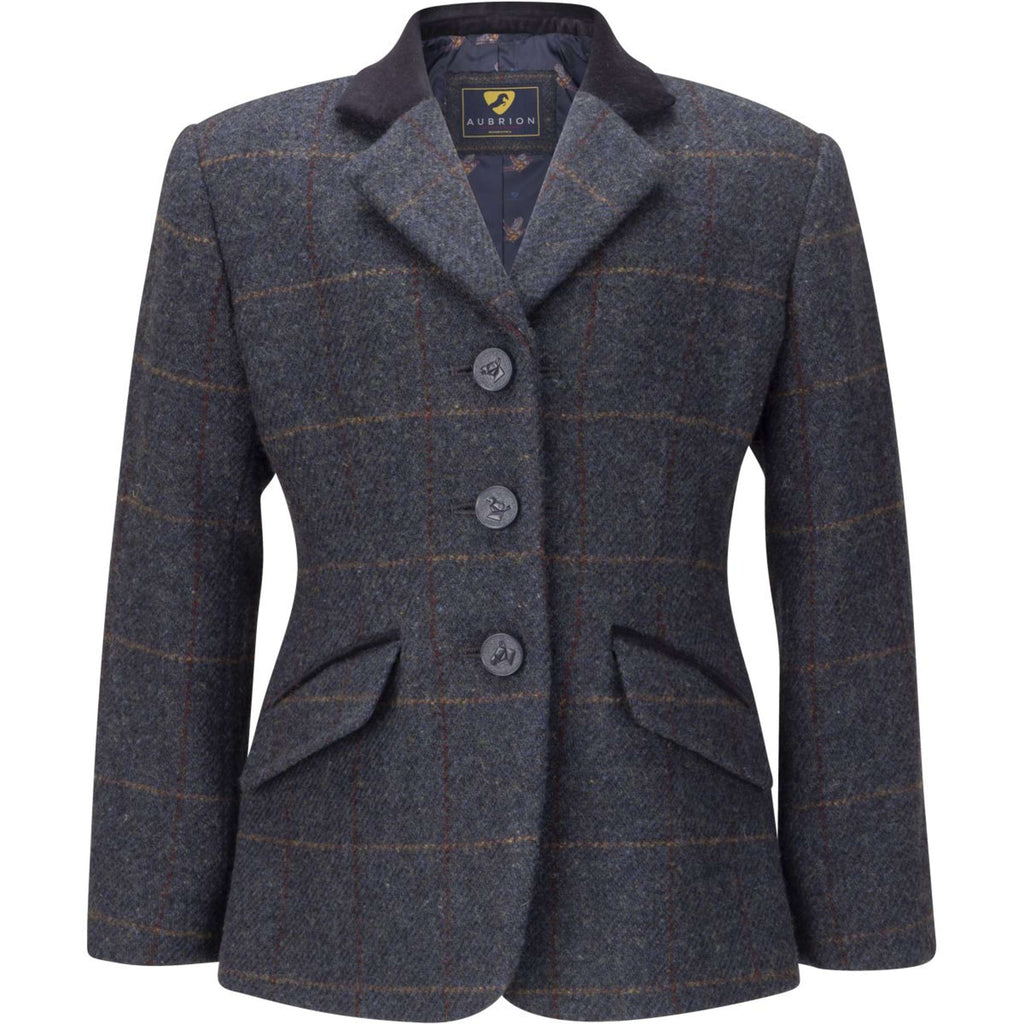 Aubrion by Shires Competition Jacket Saratoga Children Juniper Navy Check