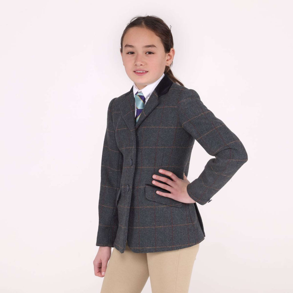 Aubrion by Shires Competition Jacket Saratoga Children Juniper Navy Check