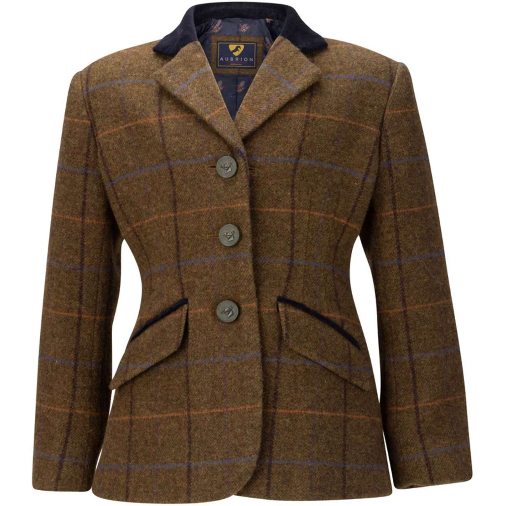 Aubrion by Shires Competition Jacket Saratoga Children Oak Brown Check