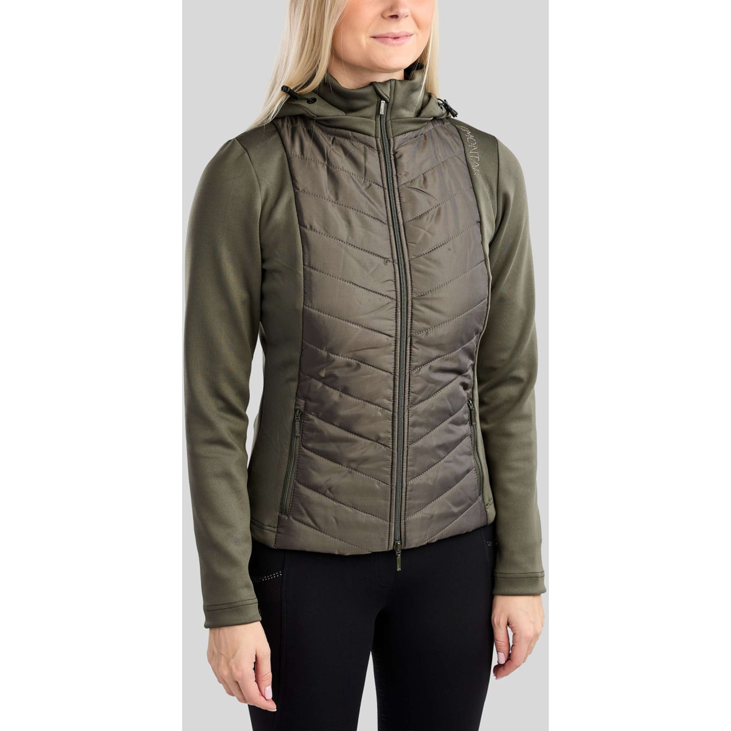 Montar Jacket MoEverline Hybrid Detachable Hood Golden Quartz Crystals Forest Green