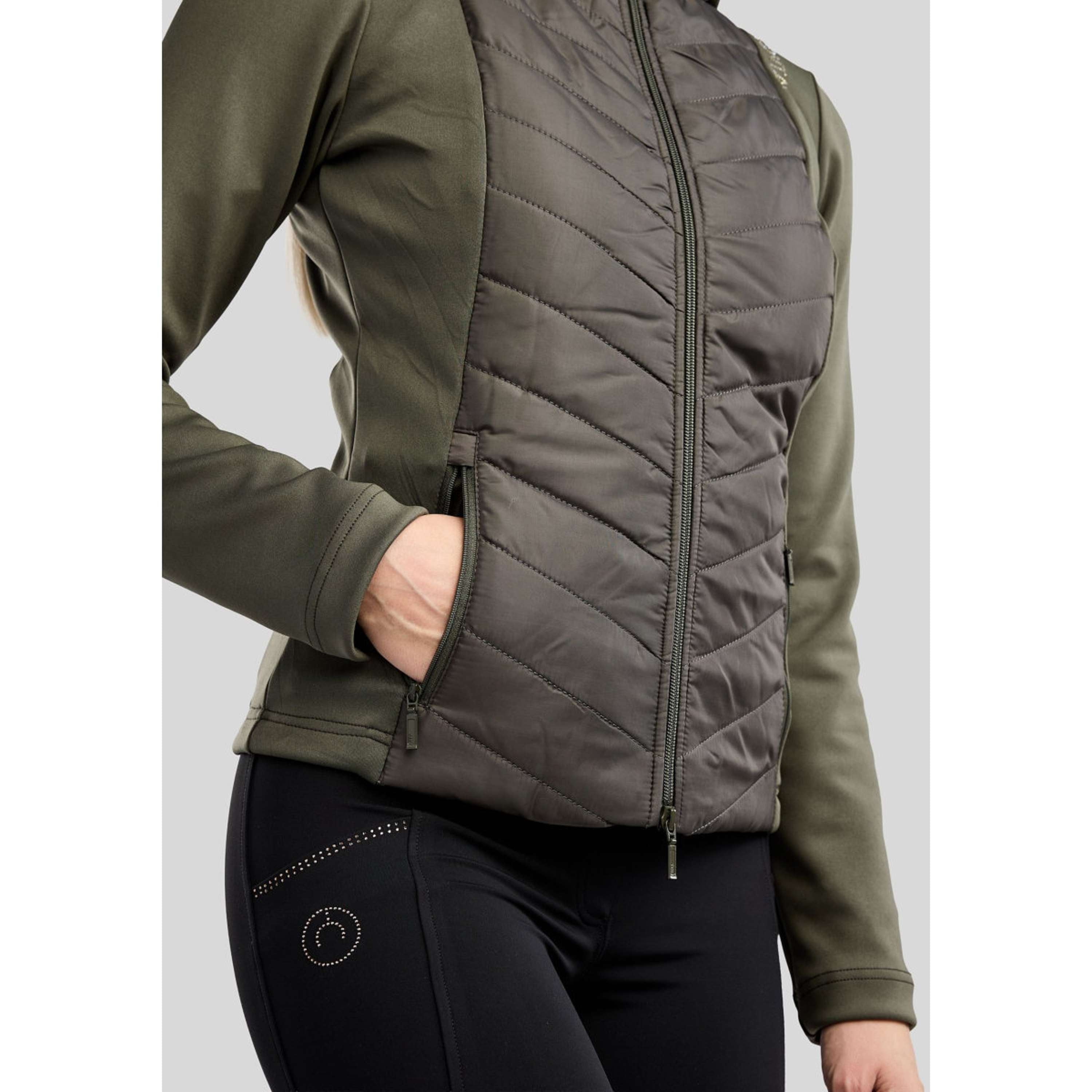 Montar Jacket MoEverline Hybrid Detachable Hood Golden Quartz Crystals Forest Green