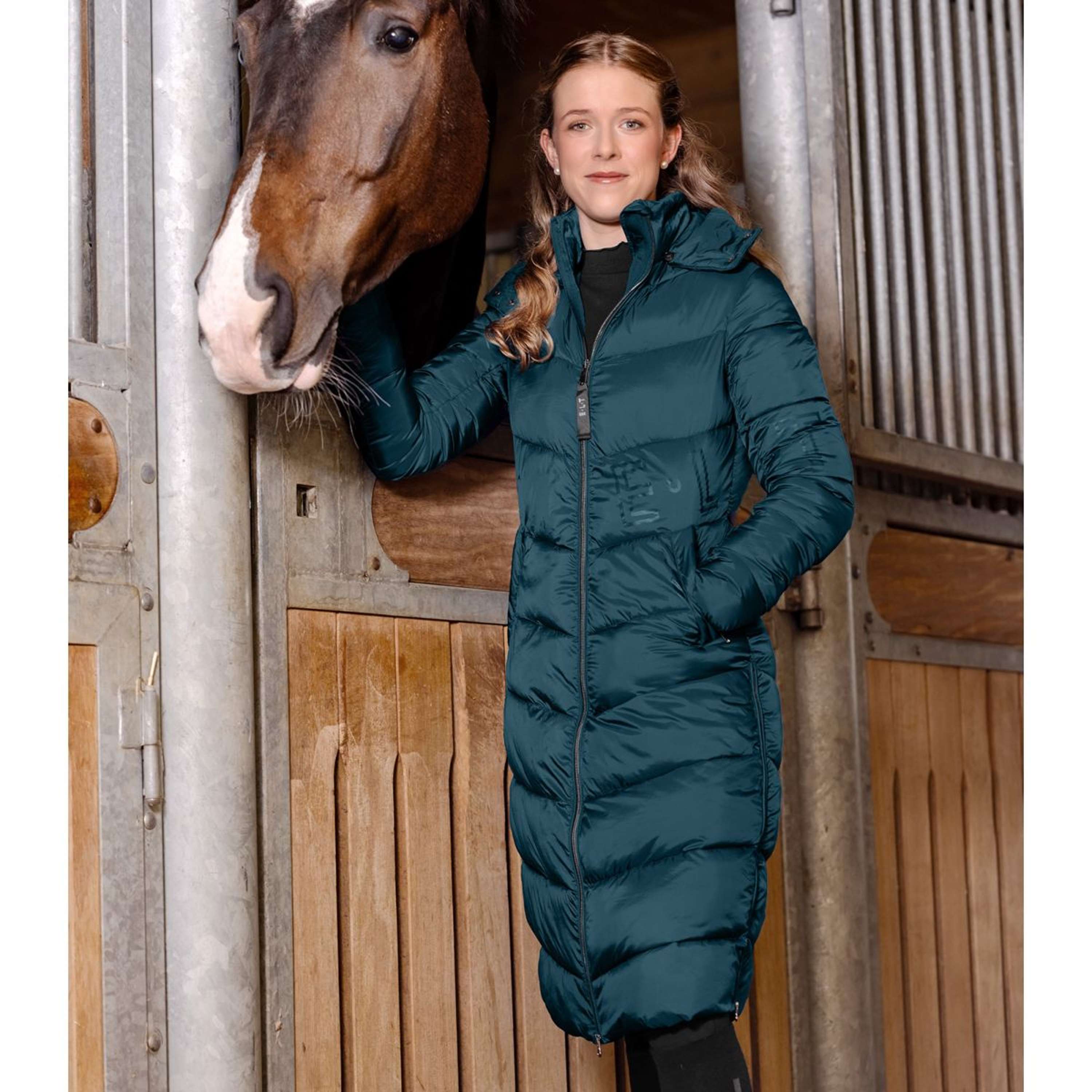 ELT Long Coat Oslo Petrol Blue