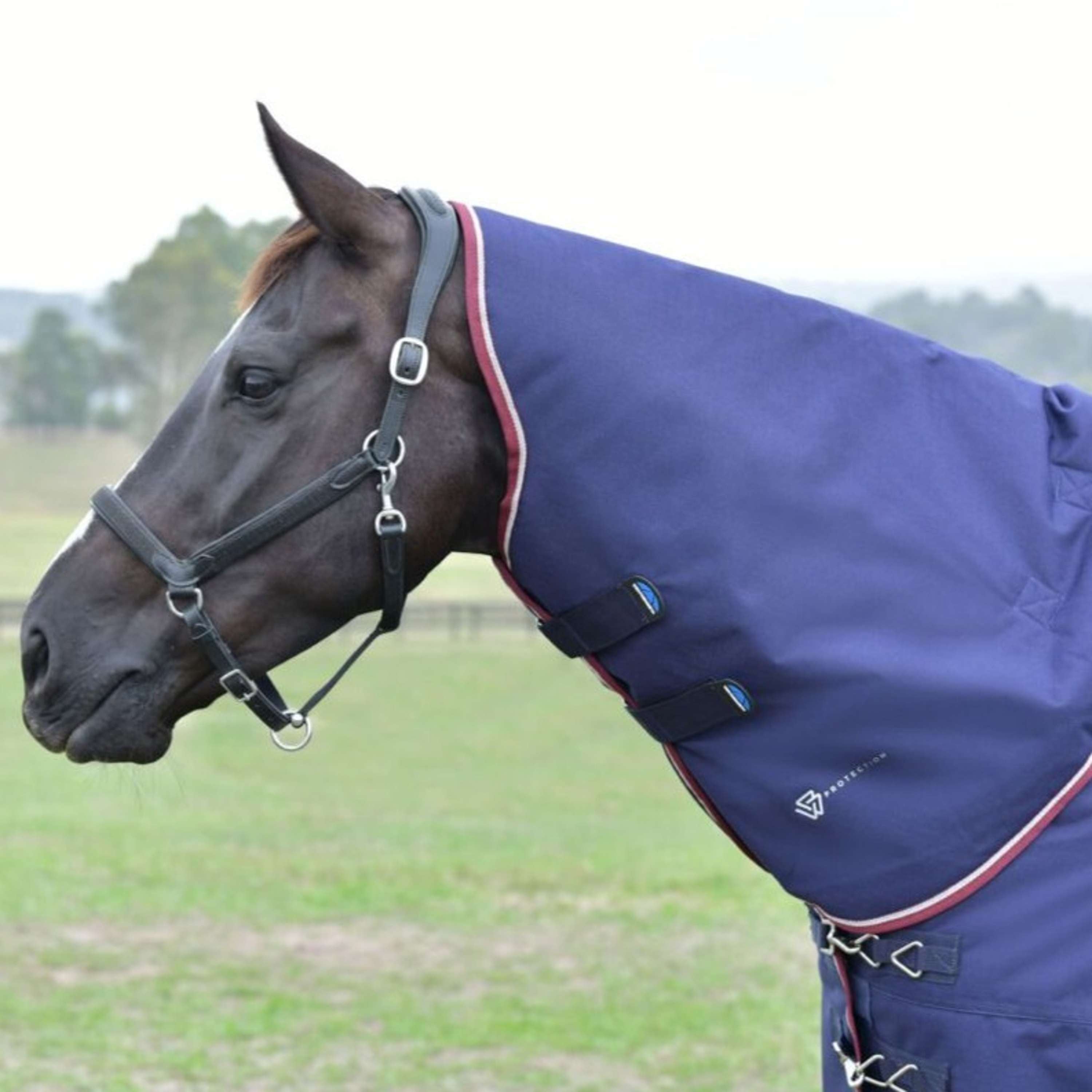 WeatherBeeta Neck Cover ComFiTec Essential Turnout 220g Navy/Burgundy