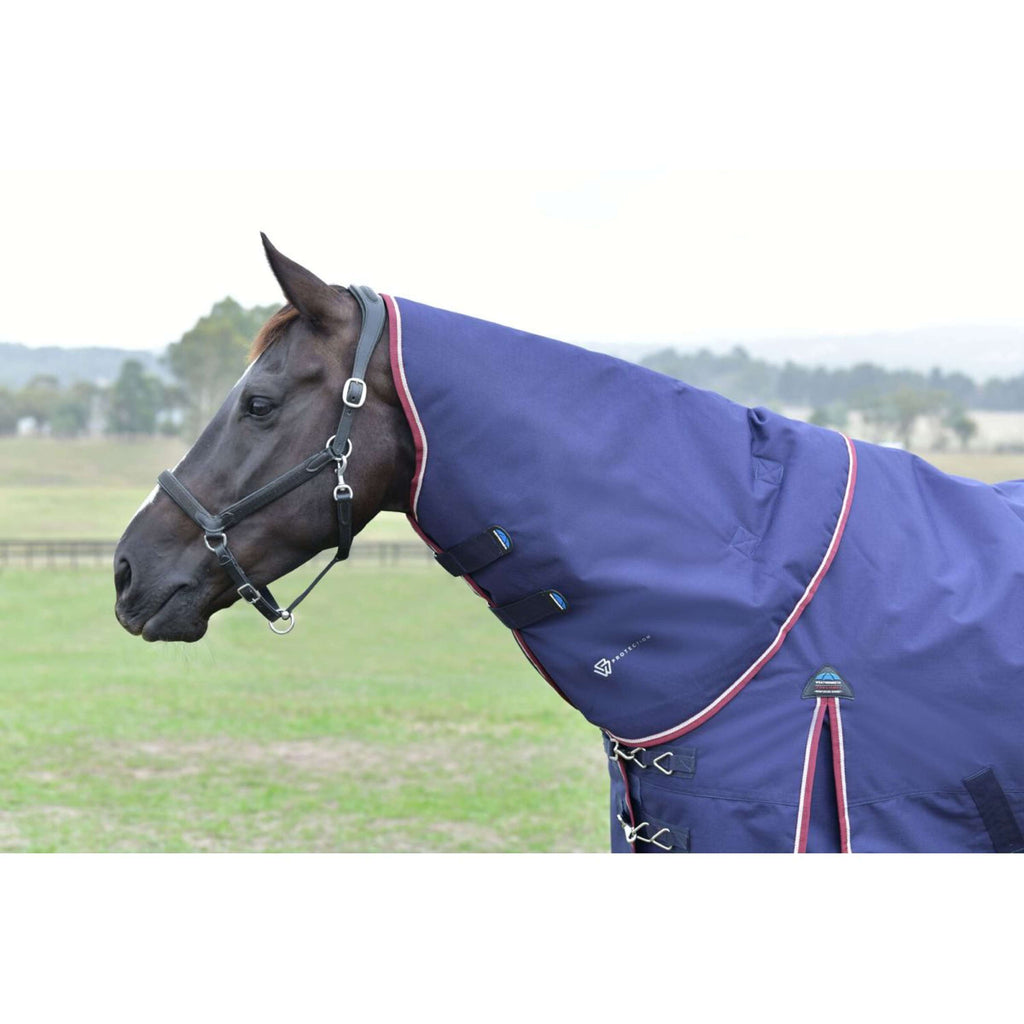WeatherBeeta Neck Cover ComFiTec Essential Turnout 220g Navy/Burgundy