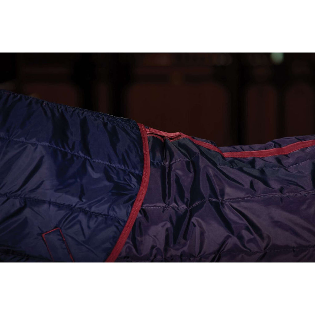 WeatherBeeta Stable Rug ComFiTec 210D Channel Quilt Combo Neck 220g Navy/Burgundy