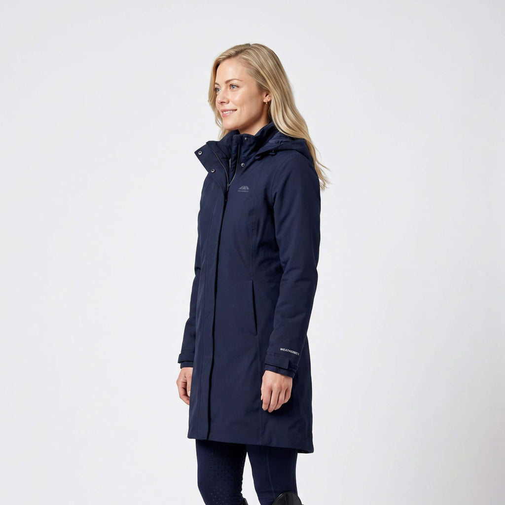 WeatherBeeta Long Coat Protect Waterproof Insulated Longline Navy